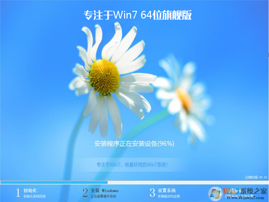 【专注于Windows 7系统下载】Windows 7 64位旗舰版(高性能版带USB3.0,NVMe驱动)v2023