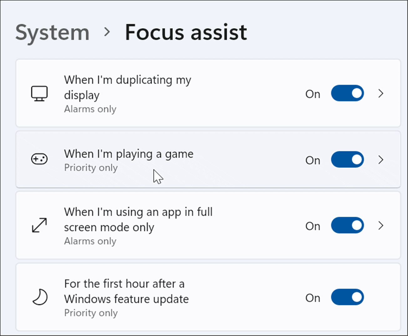 Windows 11用及设置焦点辅助Focus Assist的办法