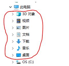 怎么样删除Windows 10此电脑左边导航栏中:视频/图片/文档/下载/音乐？
