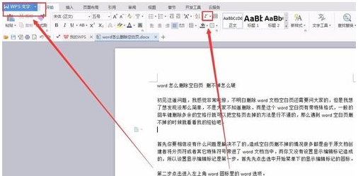 office2016下word文档里面空白页怎么样删除？