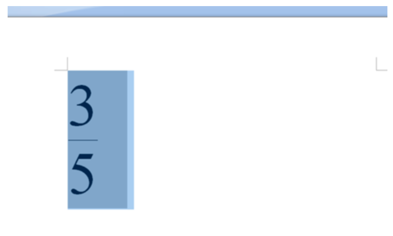 office 2007 word文档中分数如何打？