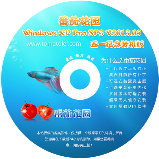 番茄花园 Ghost XP SP3 五一纪念装机版