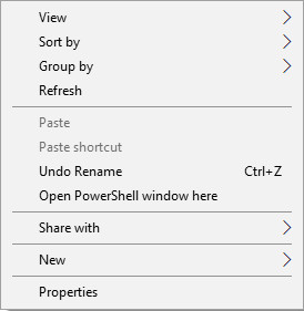 Windows 10系统将“此处打开PowerShell窗口”更改为“在此处打开命令窗口”